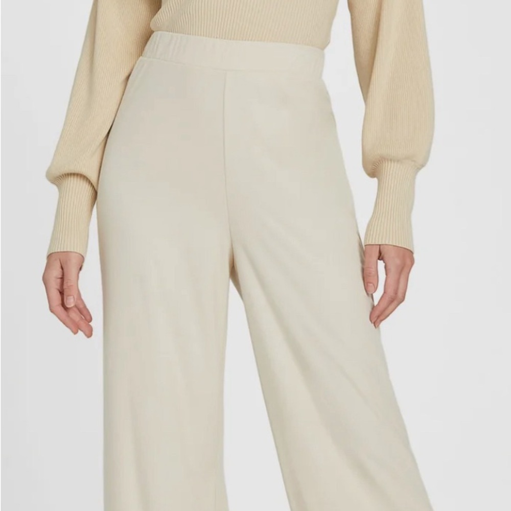 Guess Valene Palazzo Pearl Oyster Pants Women Size Small